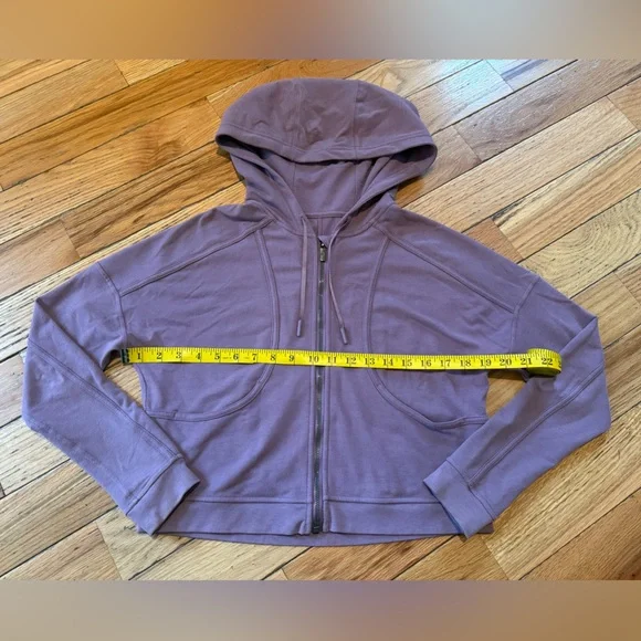 Lululemon Loungeful Cropped Hoodie Sweatshirt Women’s Size 4 Purple - Picture 8 of 13